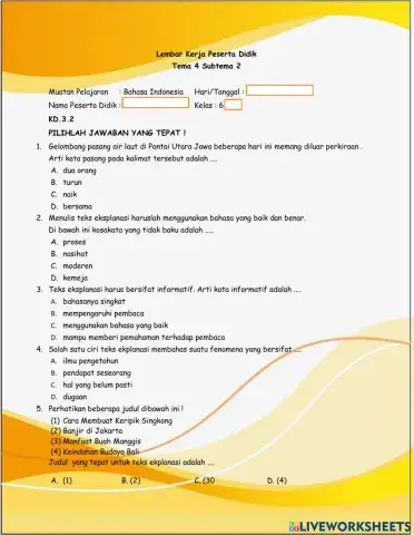LKPD B. Indonesia T4 ST2 KD 3.2