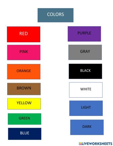 Colors pronunciation