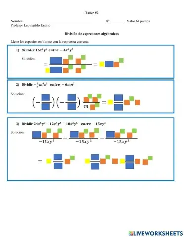 División de monomios
