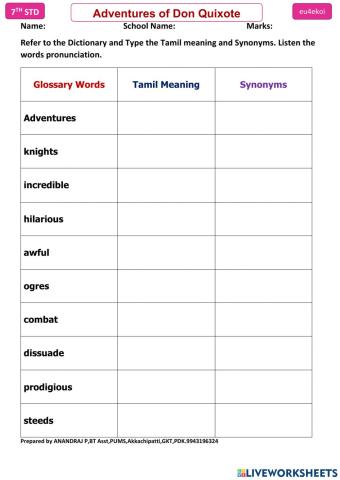 Adventures of Don Quixote - Prose