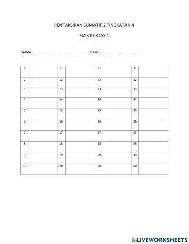 Pentaksiran sumatif 2 fizik k1