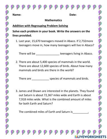 Addition With Regrouping