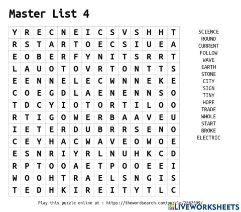 Master List 4