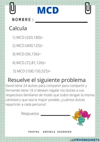 Máximo Común Múltiplo