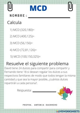 Máximo Común Múltiplo