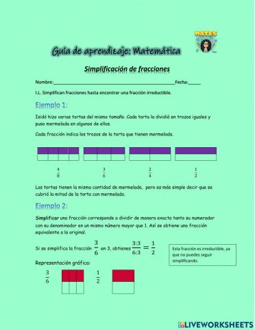 Fracciones irreductibles