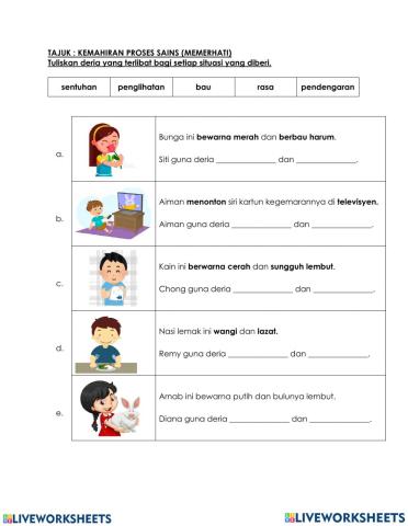 Memerhati, Mengels & Mengukur dan Menggunakan Nombor