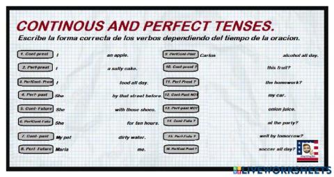 Perfect and Continous tenses