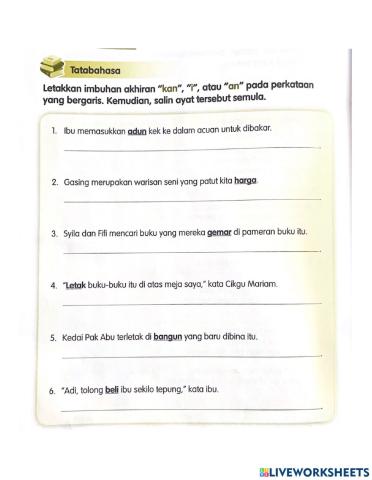 Kata imbuhan akhiran