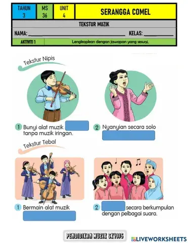 MZ Tahun 3 - Unit 4 Tekstur Muzik