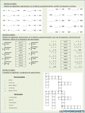 Operaciones básicas