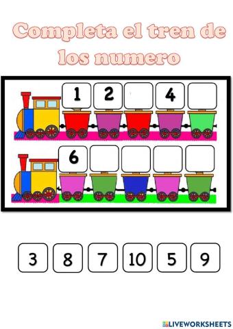 Completa el tren