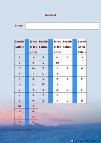 Letter and it's sound