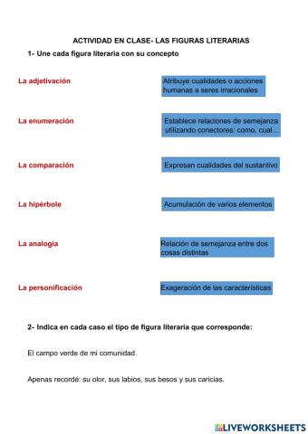 Actividad en clase- las figuras literarias