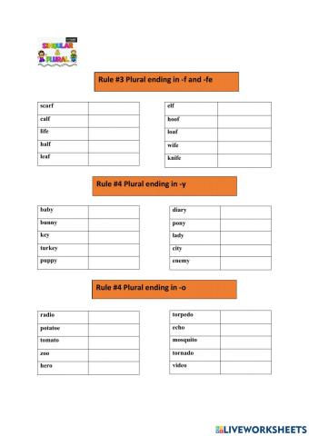 Plural Worksheet
