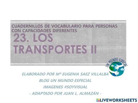 Lectura global - Los transportes II - Blog un mundo especial