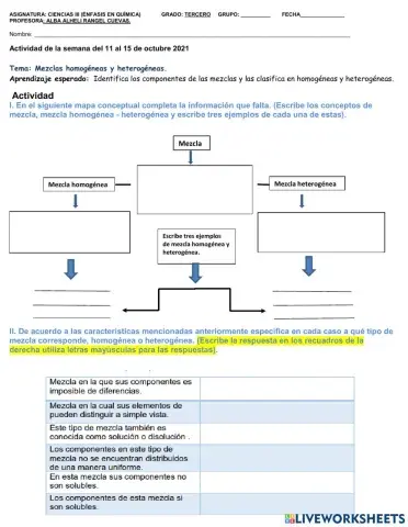 Mezclas homogéneas y heterogéneas