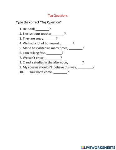 Questions Tags