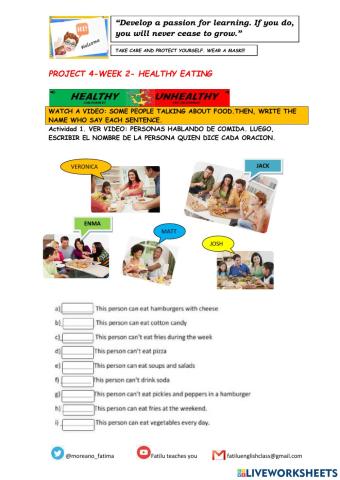 Healthy -unhealthy food