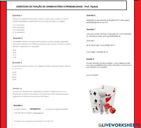 Probabilidade e Análise combinatória