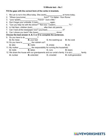 G10 - 15 min test - A25 
