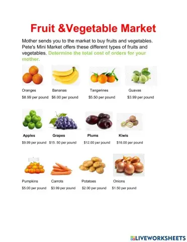 Fruits and vegetable market