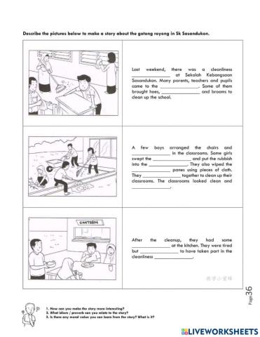 Year 6 essay practice (gotong royong in school)