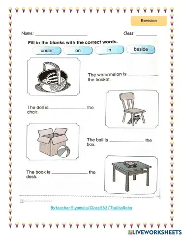 Revision Prepositions