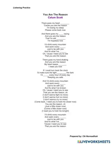 Listening through a song