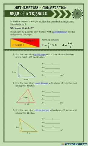 Area of a Triangle