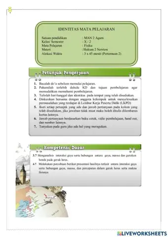 LKPD Hukum 2 Newton