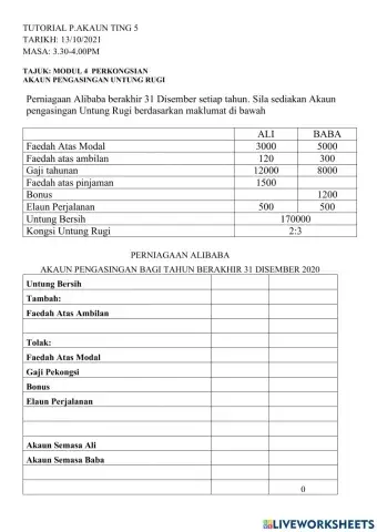 Akaun pengasingan untung rugi