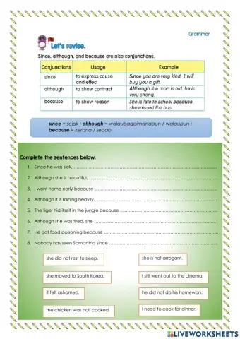Unit 8: How the tiger got its stripes