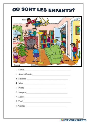 Les préposition de lieu