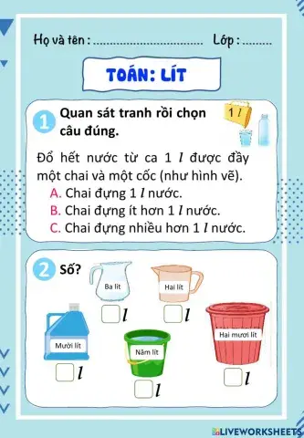 Toán - Lít