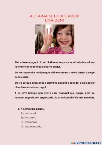 Comprensió lectora dent