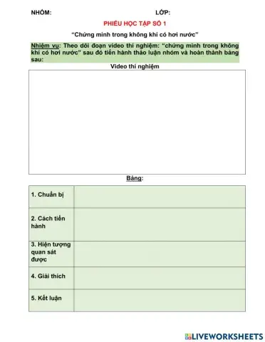 Th:oxygen. không khí