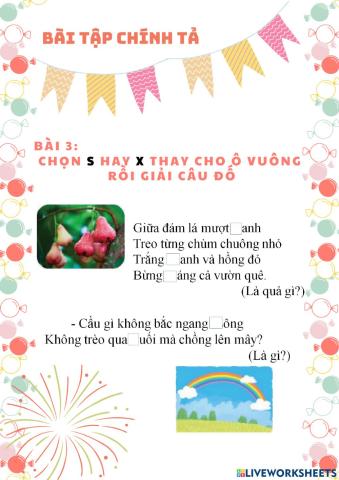 Bài tập chính tả