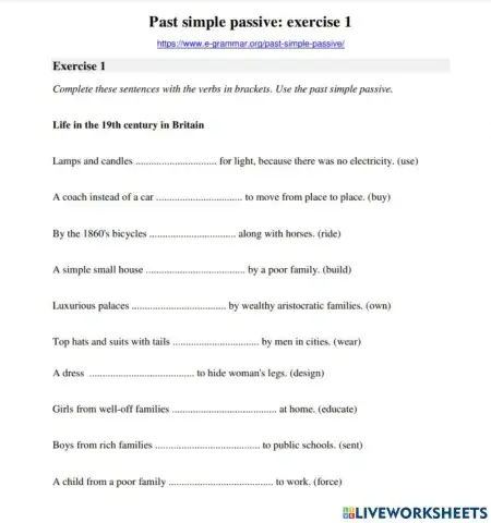 Simple Past - Passive voice