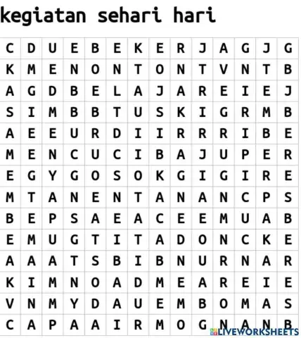 Puzle kegiatan sehari-hari