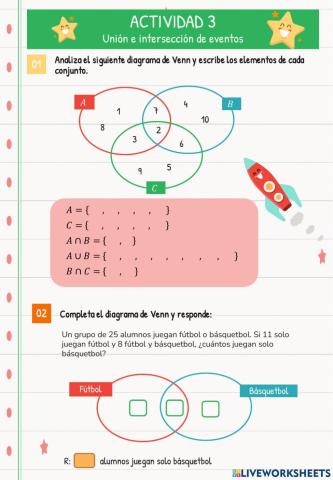 Actividad 3: Unión e intersección de eventos