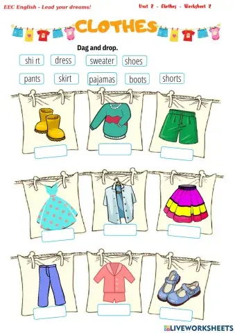 Unit 2- Clothes - Worksheet 2
