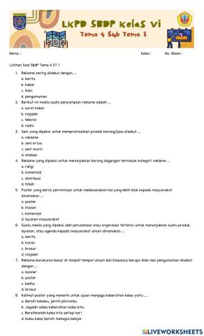 Ujang Toni - LKPD SBDP Kelas VI Tema 4 ST 1