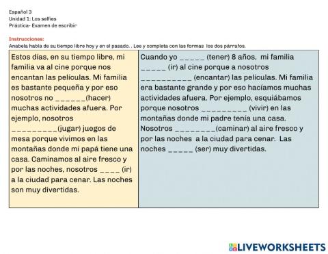 Present vs. Imperfect