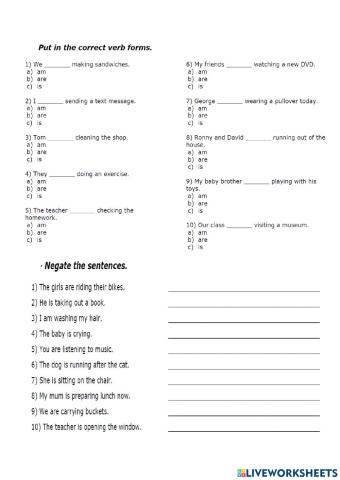 Simple Present Progressive