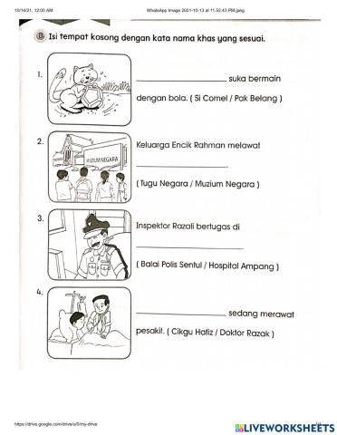 Bahasa melayu : kata nama khas