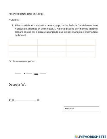 Proporcionalidad múltiple
