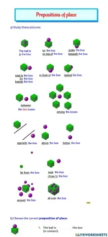 Prepositions of place