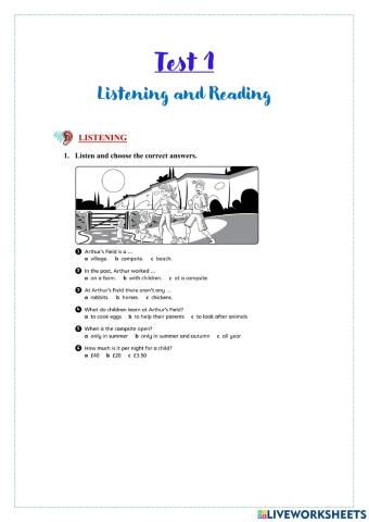 6th listening and reading