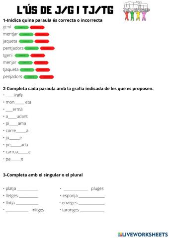 L’ús de j-g i tj-tg